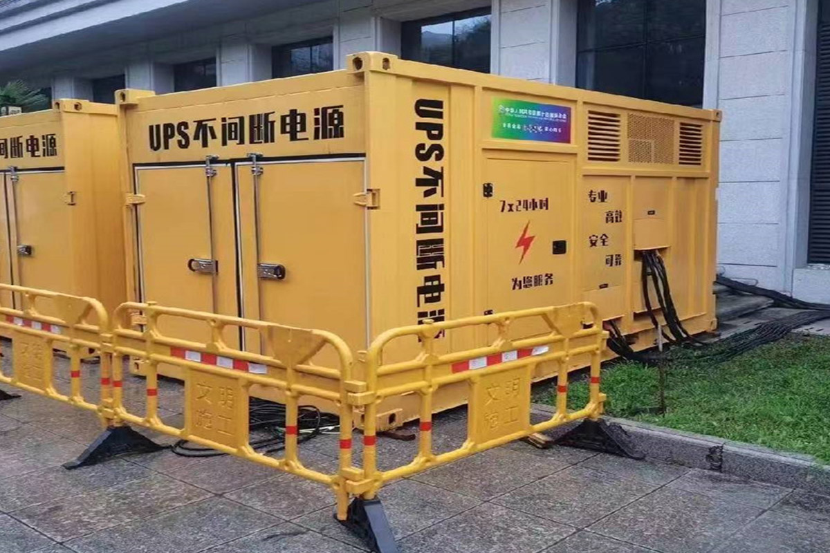 孝南发电机租赁施工现场