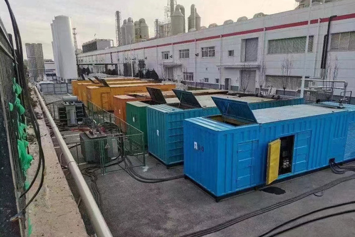 孝南发电机租赁施工现场
